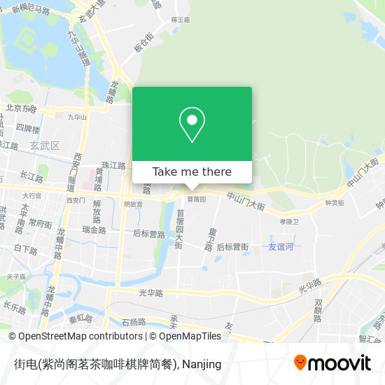街电(紫尚阁茗茶咖啡棋牌简餐) map