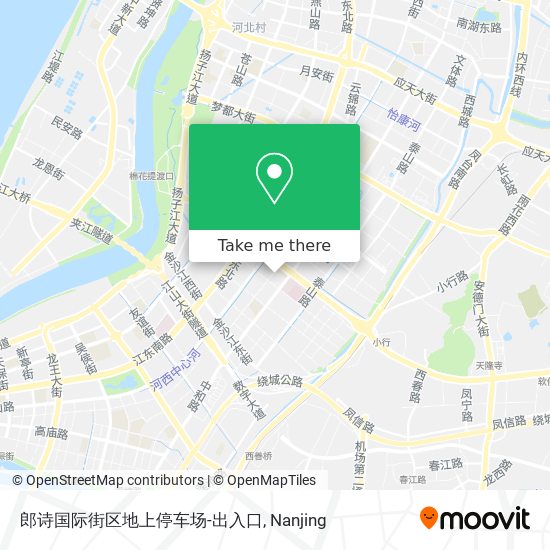 郎诗国际街区地上停车场-出入口 map