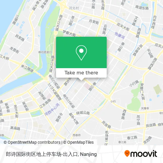 郎诗国际街区地上停车场-出入口 map