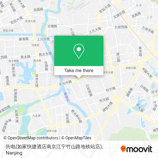 街电(如家快捷酒店南京江宁竹山路地铁站店) map