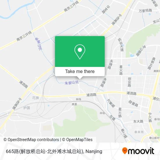 665路(解放桥总站-北外滩水城总站) map