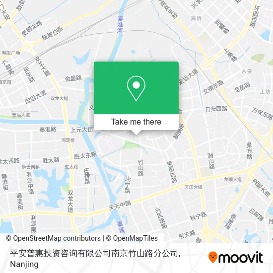 平安普惠投资咨询有限公司南京竹山路分公司 map