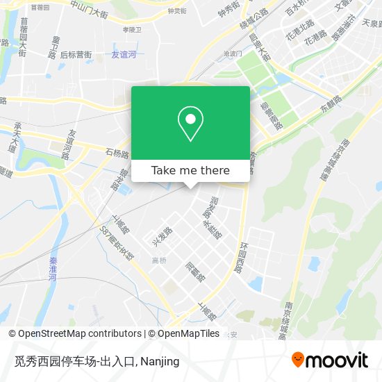 觅秀西园停车场-出入口 map