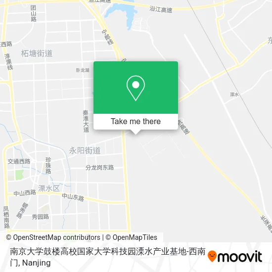 南京大学鼓楼高校国家大学科技园溧水产业基地-西南门 map