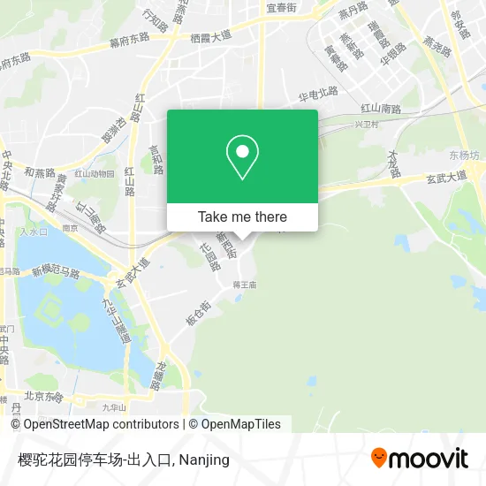 樱驼花园停车场-出入口 map