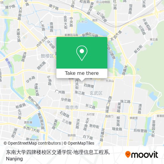 东南大学四牌楼校区交通学院-地理信息工程系 map