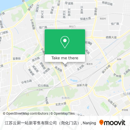 江苏云厨一站新零售有限公司（尧化门店） map