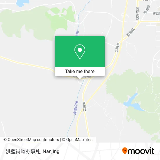 洪蓝街道办事处 map