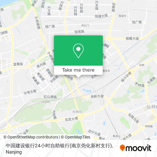 中国建设银行24小时自助银行(南京尧化新村支行) map