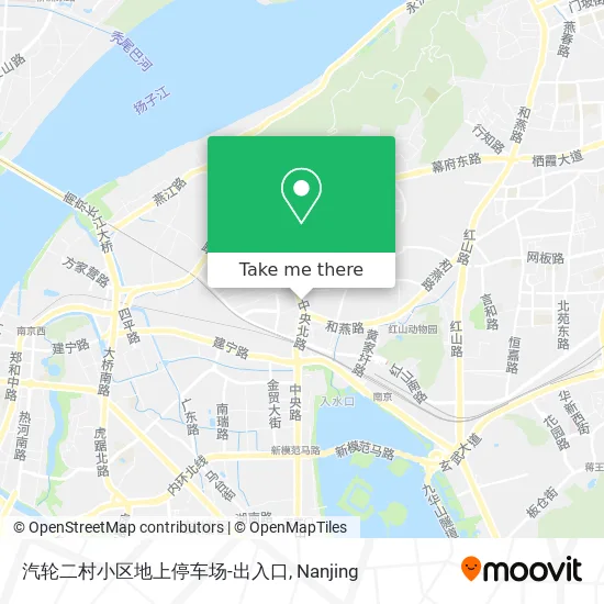 汽轮二村小区地上停车场-出入口 map
