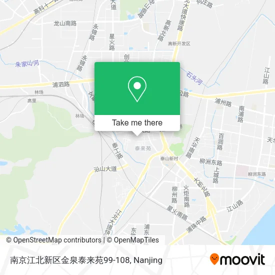 南京江北新区金泉泰来苑99-108 map