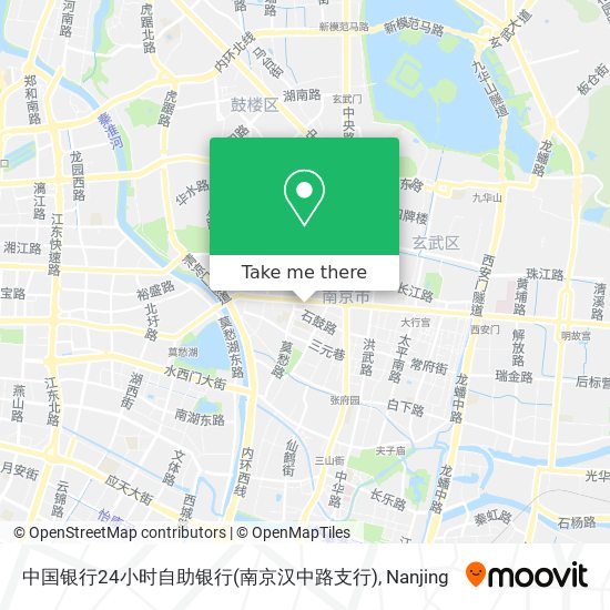 中国银行24小时自助银行(南京汉中路支行) map