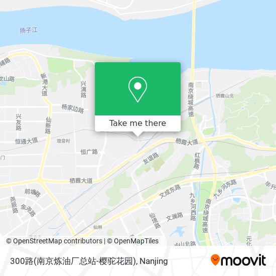 300路(南京炼油厂总站-樱驼花园) map