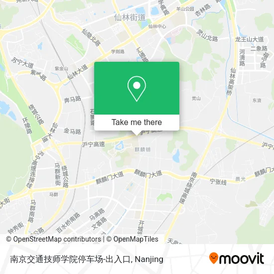 南京交通技师学院停车场-出入口 map