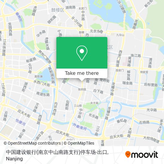 中国建设银行(南京中山南路支行)停车场-出口 map