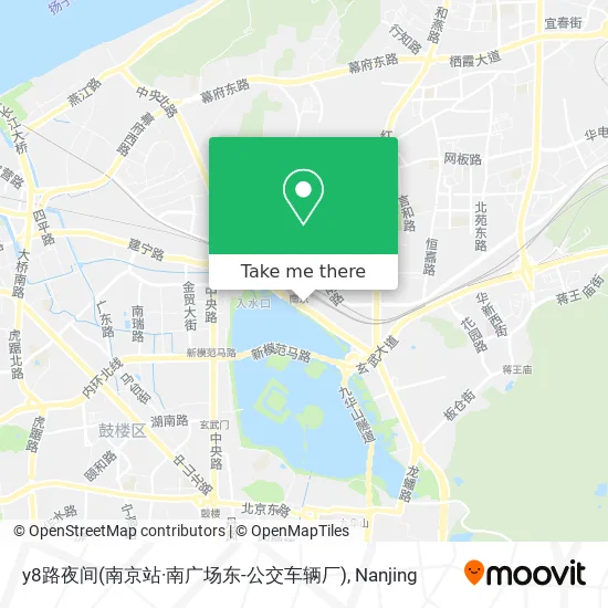 y8路夜间(南京站·南广场东-公交车辆厂) map