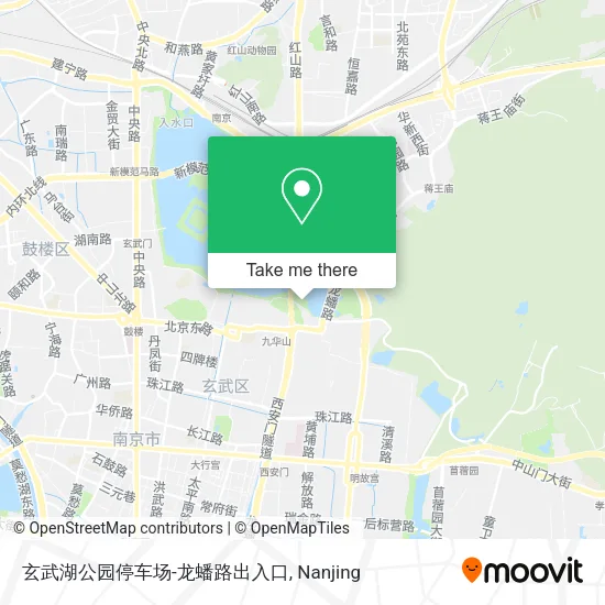 玄武湖公园停车场-龙蟠路出入口 map