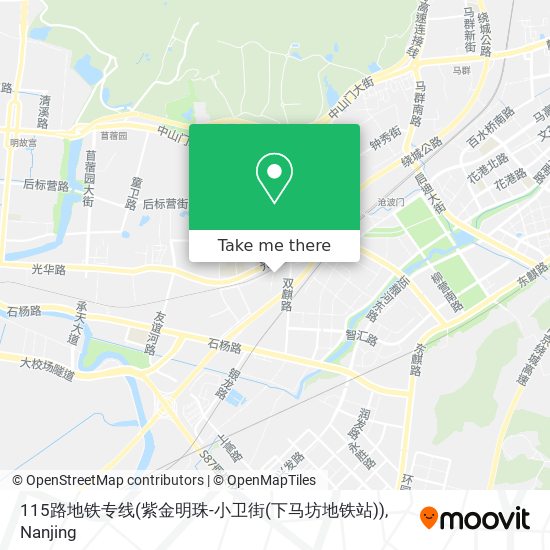 115路地铁专线(紫金明珠-小卫街(下马坊地铁站)) map