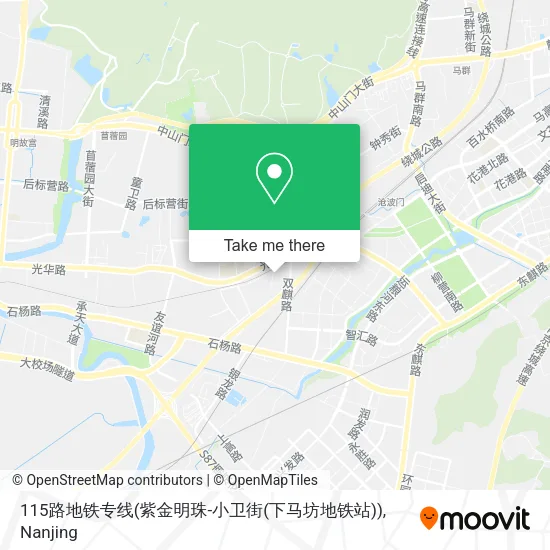 115路地铁专线(紫金明珠-小卫街(下马坊地铁站)) map