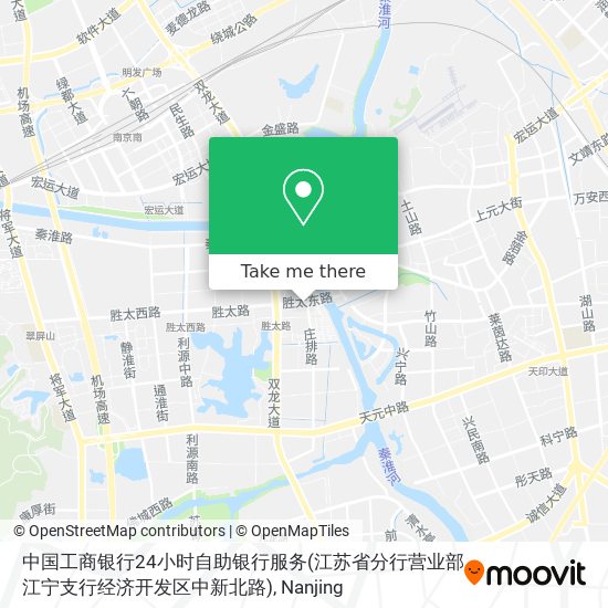 中国工商银行24小时自助银行服务(江苏省分行营业部江宁支行经济开发区中新北路) map
