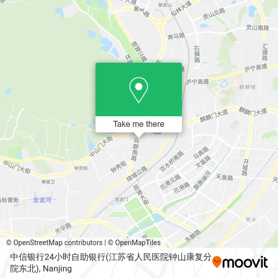 中信银行24小时自助银行(江苏省人民医院钟山康复分院东北) map