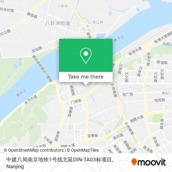 中建八局南京地铁1号线北延DIN-TA03标项目 map