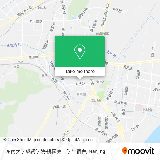 东南大学成贤学院-桃园第二学生宿舍 map