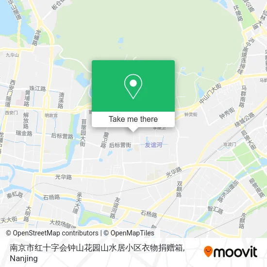 南京市红十字会钟山花园山水居小区衣物捐赠箱 map