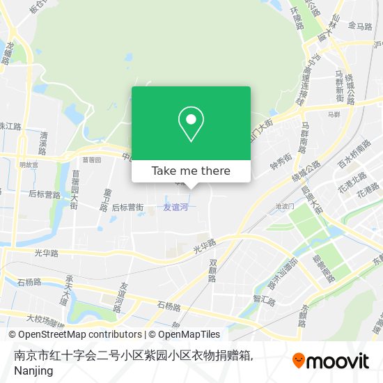 南京市红十字会二号小区紫园小区衣物捐赠箱 map