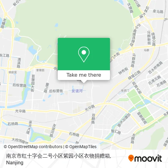 南京市红十字会二号小区紫园小区衣物捐赠箱 map