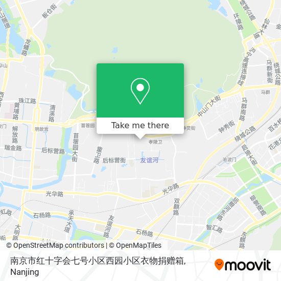 南京市红十字会七号小区西园小区衣物捐赠箱 map