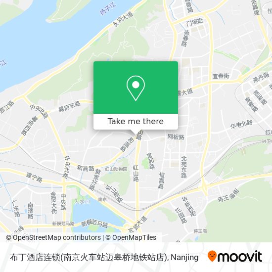 布丁酒店连锁(南京火车站迈皋桥地铁站店) map