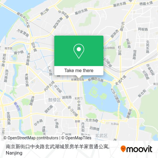 南京新街口中央路玄武湖城景房羊羊家普通公寓 map