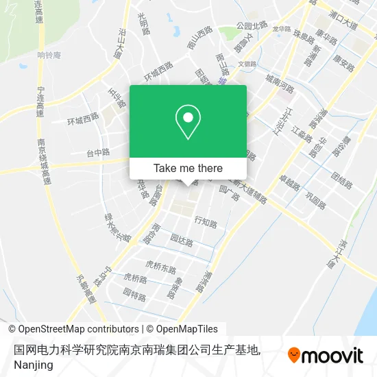 国网电力科学研究院南京南瑞集团公司生产基地 map