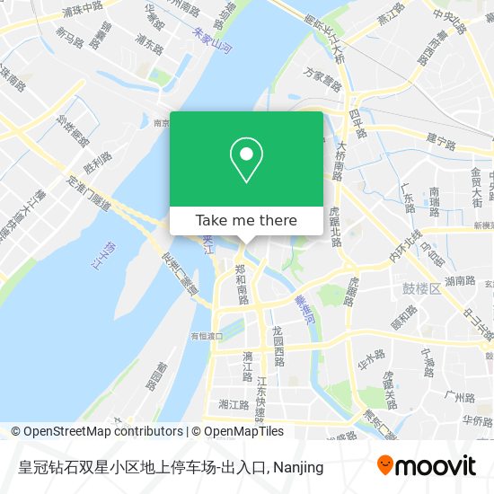 皇冠钻石双星小区地上停车场-出入口 map