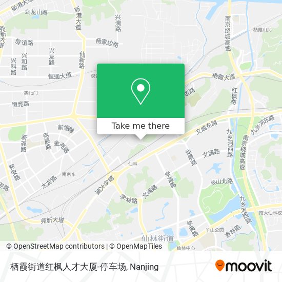 栖霞街道红枫人才大厦-停车场 map