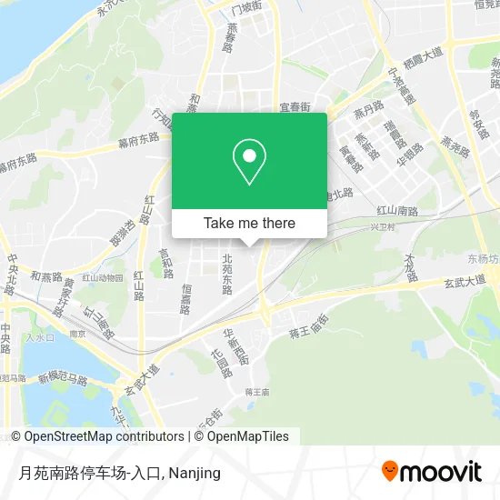 月苑南路停车场-入口 map