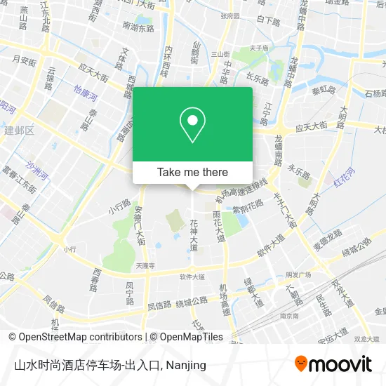 山水时尚酒店停车场-出入口 map