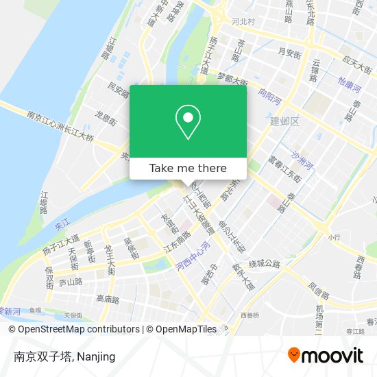 南京双子塔 map