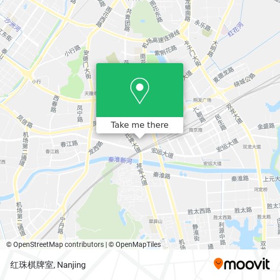 红珠棋牌室 map