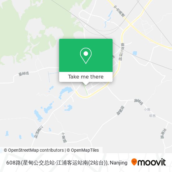 608路(星甸公交总站-江浦客运站南(2站台)) map