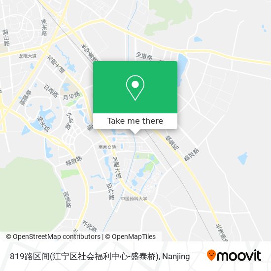 819路区间(江宁区社会福利中心-盛泰桥) map