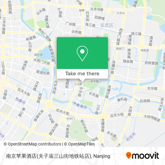 南京苹果酒店(夫子庙三山街地铁站店) map