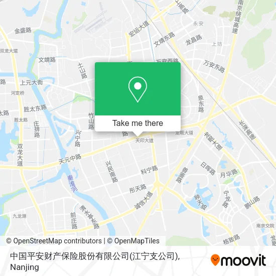 中国平安财产保险股份有限公司(江宁支公司) map