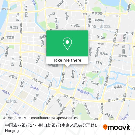 中国农业银行24小时自助银行(南京来凤街分理处) map