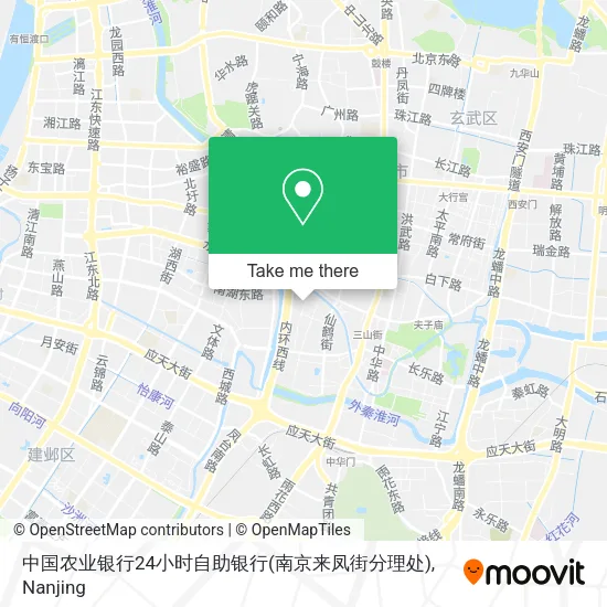 中国农业银行24小时自助银行(南京来凤街分理处) map