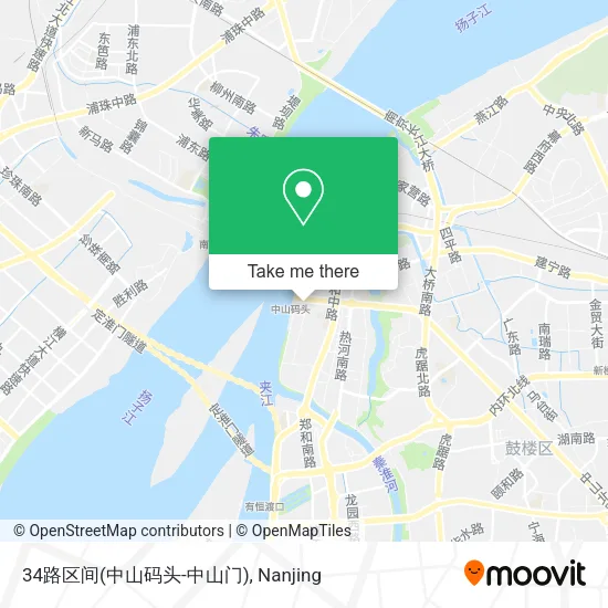 34路区间(中山码头-中山门) map