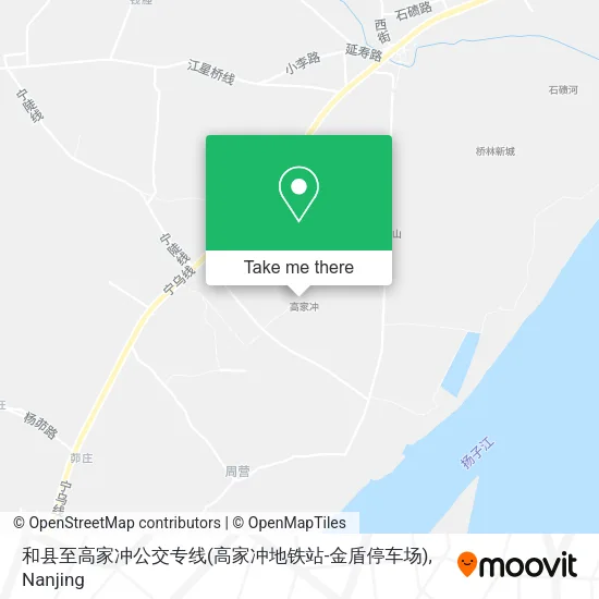 和县至高家冲公交专线(高家冲地铁站-金盾停车场) map