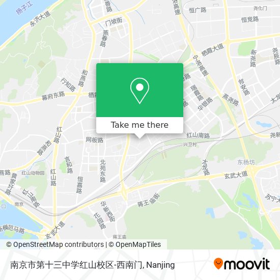 南京市第十三中学红山校区-西南门 map