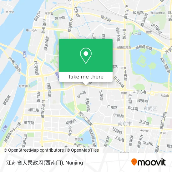 江苏省人民政府(西南门) map